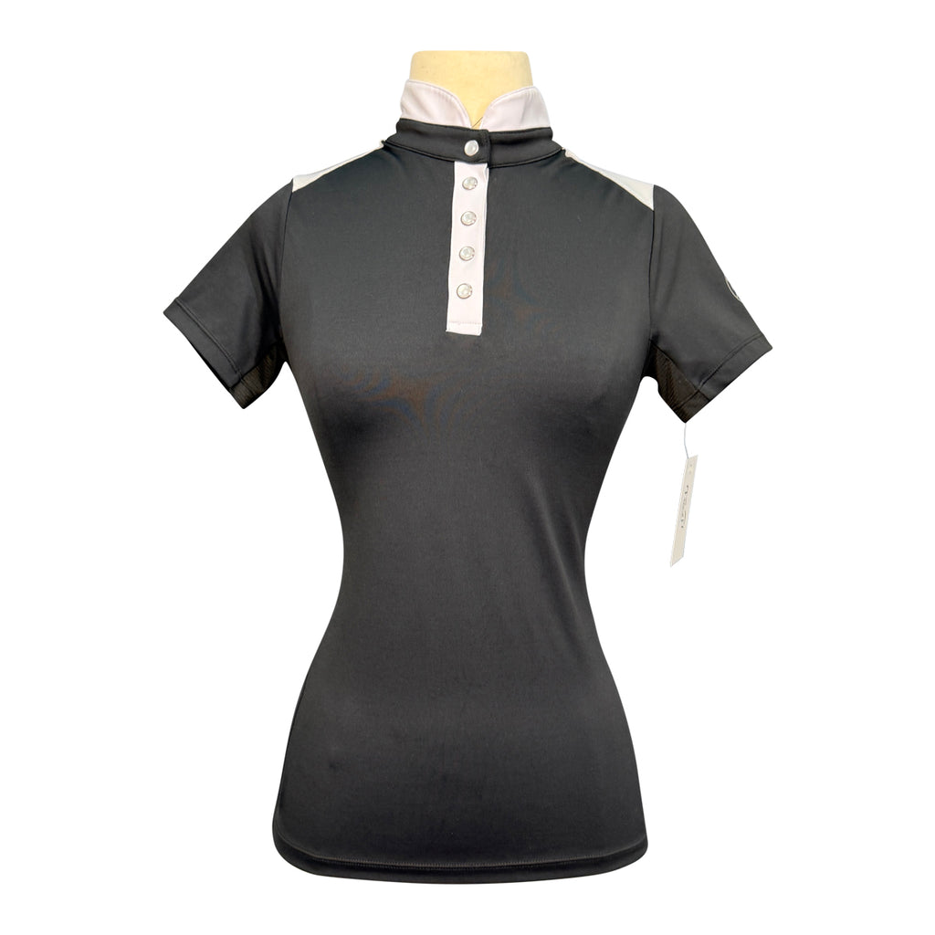 Free Ride 'Devon' Short Sleeve Show Shirt in Black - Women's Medium