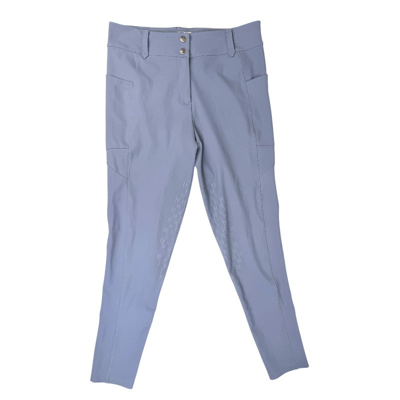 Free Ride Equestrian Pro Knee Grip Breeches in Slate Blue