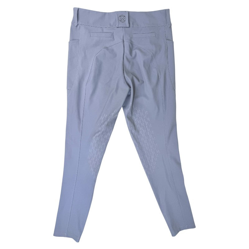 Free Ride Equestrian Pro Knee Grip Breeches in Slate Blue