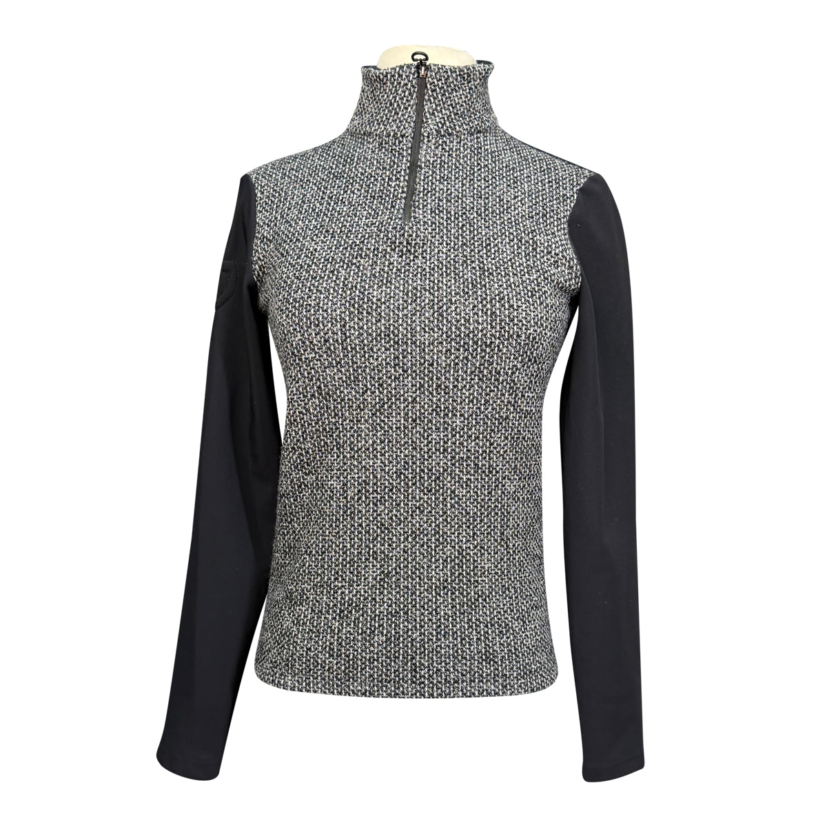 Cavalleria Toscana Quarter Zip Jacket in Black/Grey