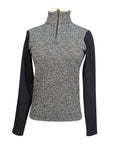 Cavalleria Toscana Quarter Zip Jacket in Black/Grey