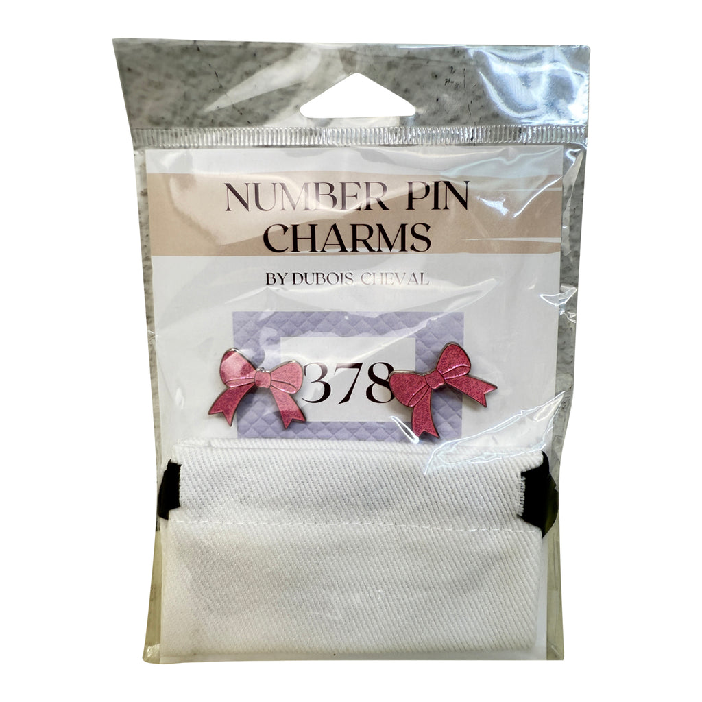 Dubois Cheval Number Pin Charms in Pink Bow