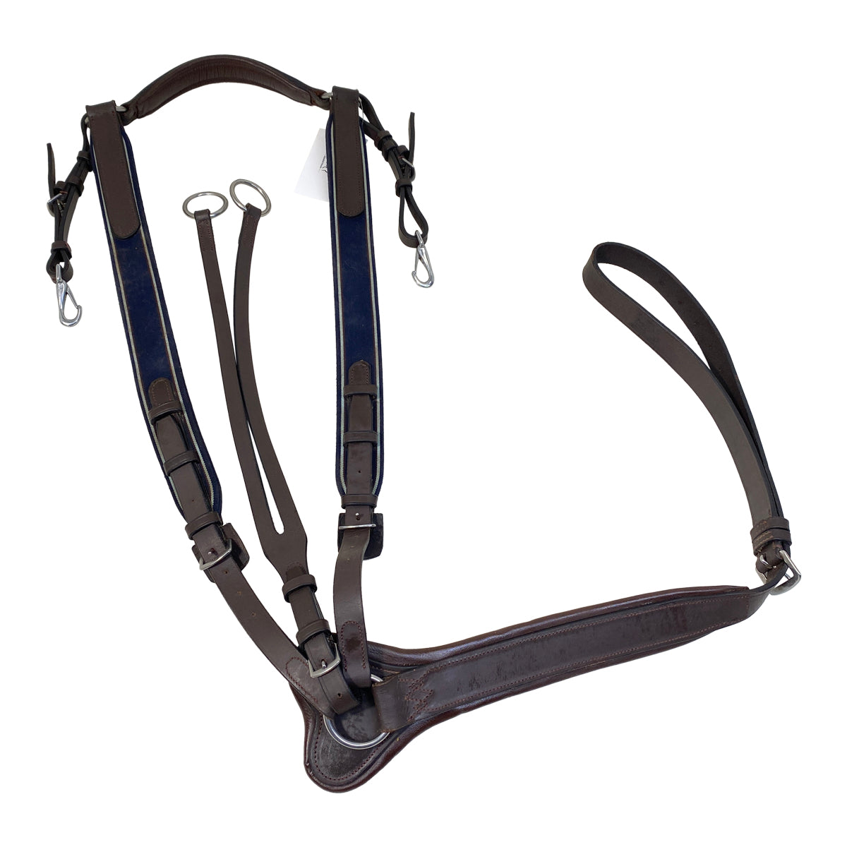 Horseware Rambo Micklem Three-Point Breastplate in Brown/Navy