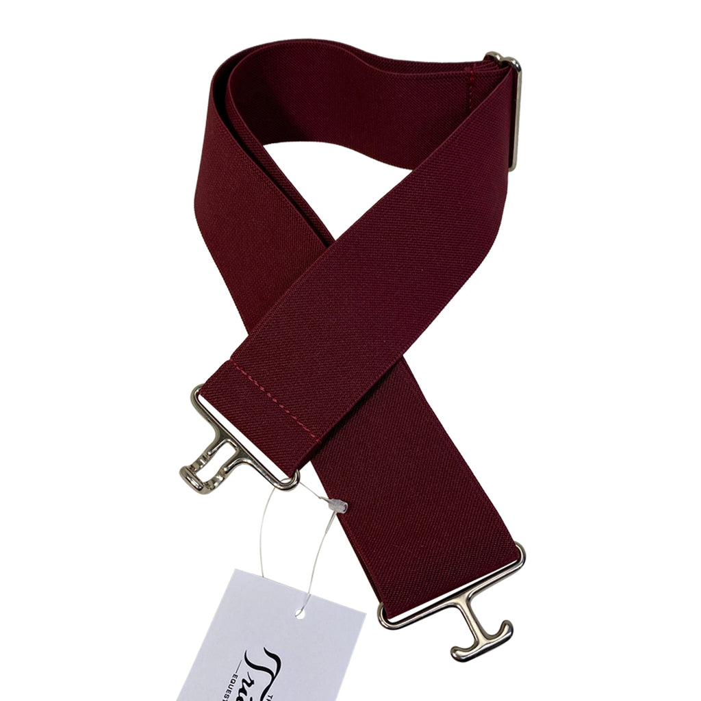 Elastic Surcingle Belt in Burgundy - One Size