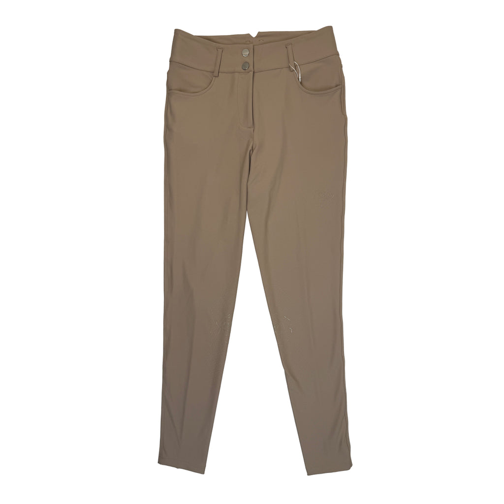 Hannah Childs 'Ramy' High Rise Knee Patch Breech in Beige