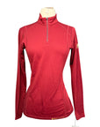 Noble Equestrian Insulator Long Sleeve Shirt in Red