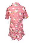 Little West Street Organic Pajama Shorts Set in Pink Unicorns 