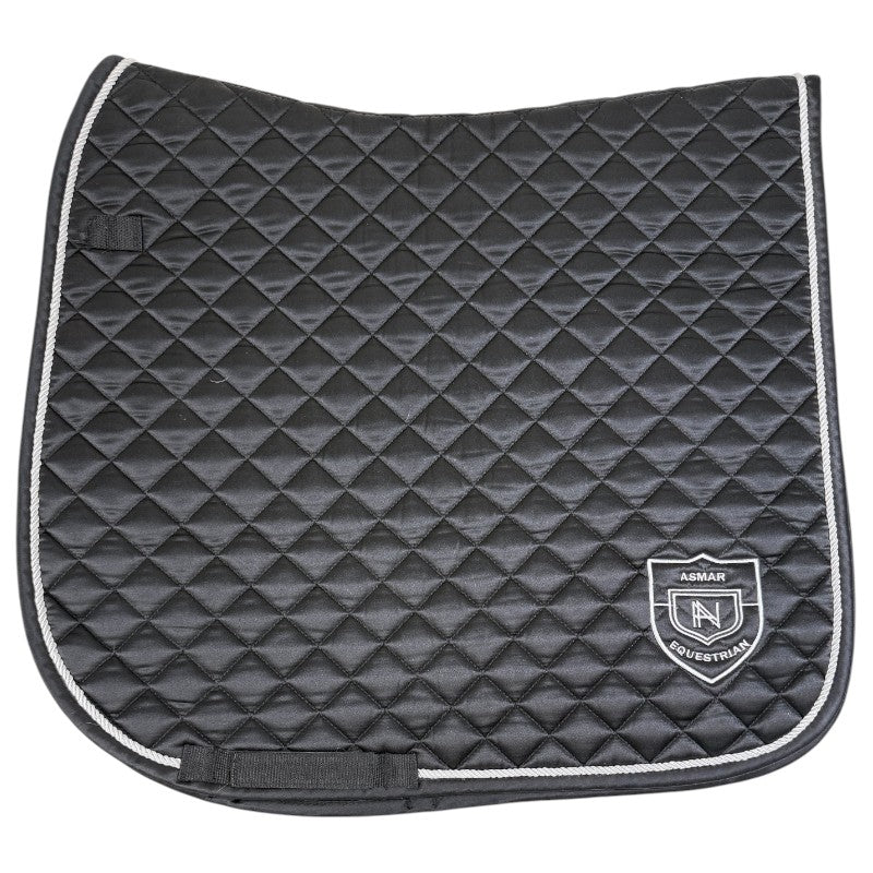 Asmar Equestrian Dressage Quilted Saddle Pad in Black