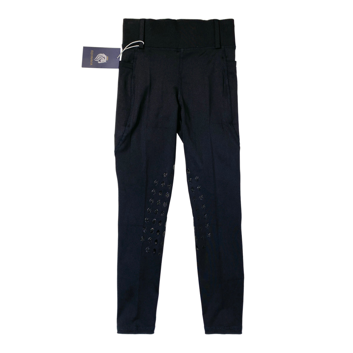 Equinavia Classic Knee Patch Riding Tights in Black 