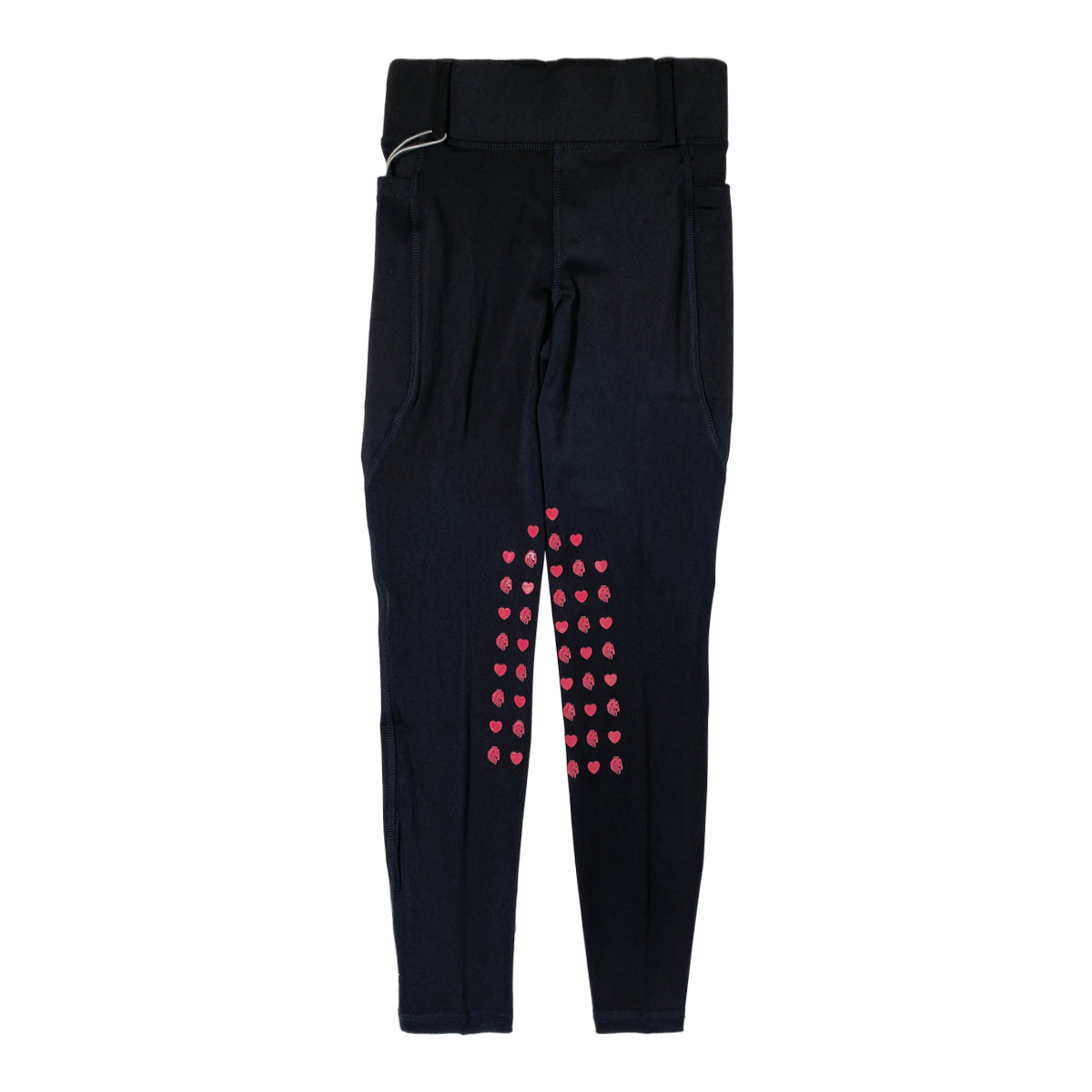 Equinavia Classic Knee Patch Riding Tights in Black/Pink