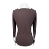 Cavalleria Toscana Jersey L/S Competition Shirt w/Pleated Bib in Brown