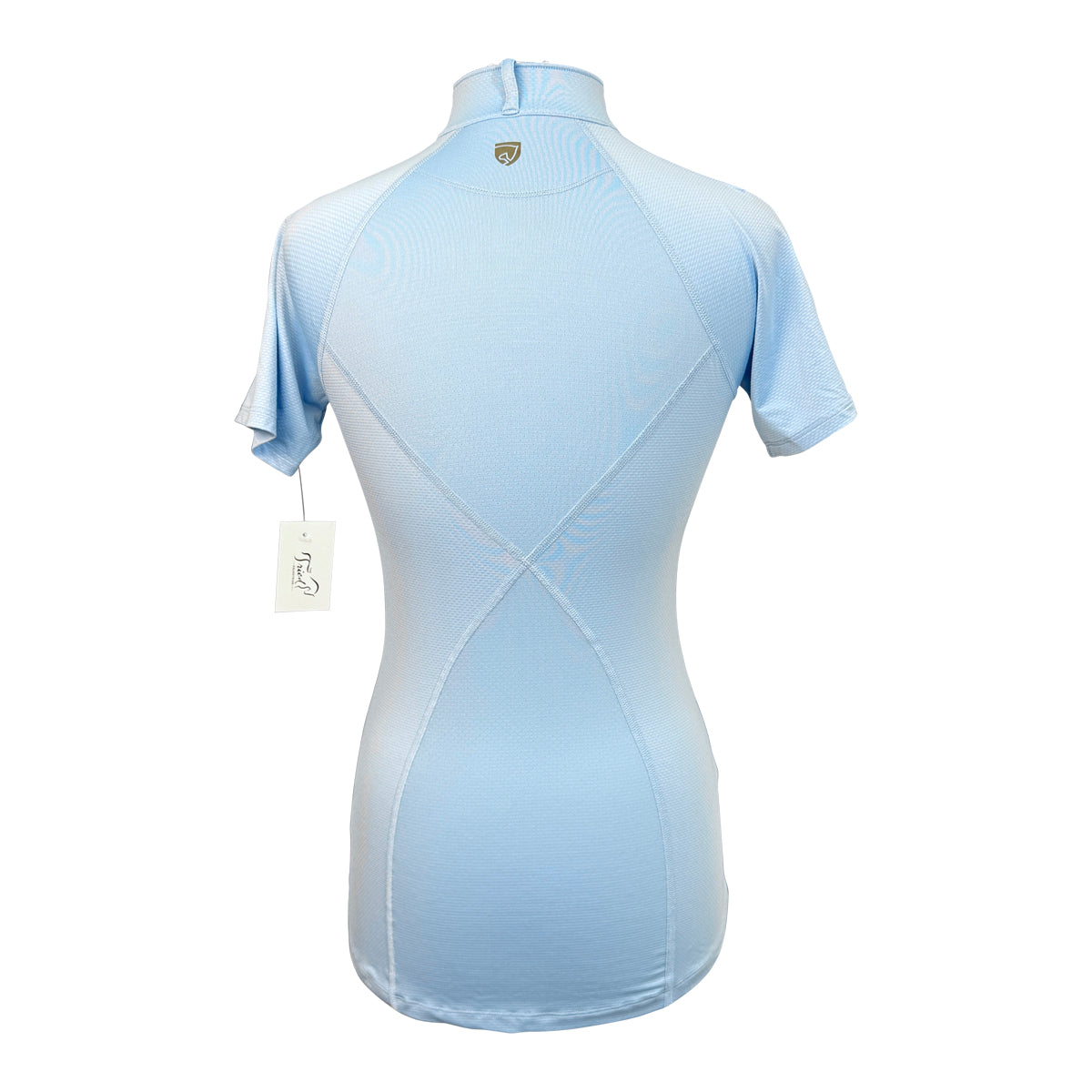 Back of Noble Outfitters Short Sleeve Shirt in Sky Blue - Women's XL