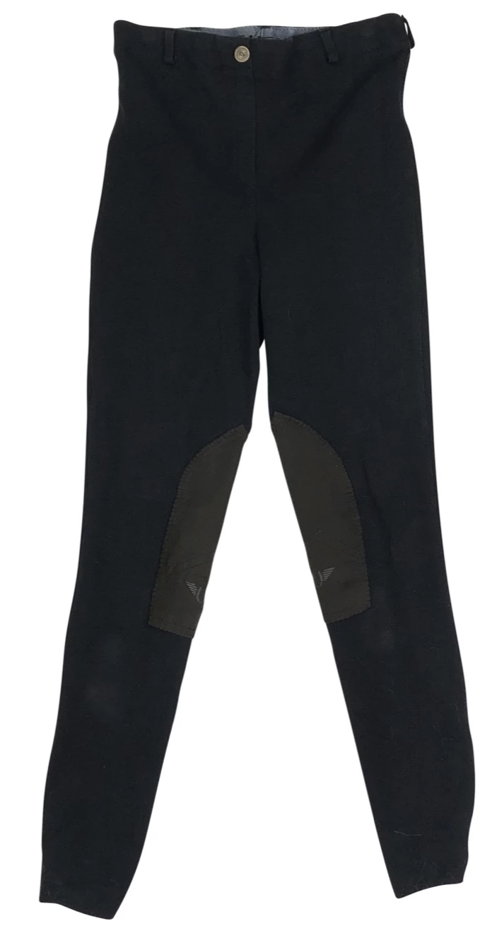 TuffRider Cotton Lowrise Pull On Breeches in Black - Women's 26
