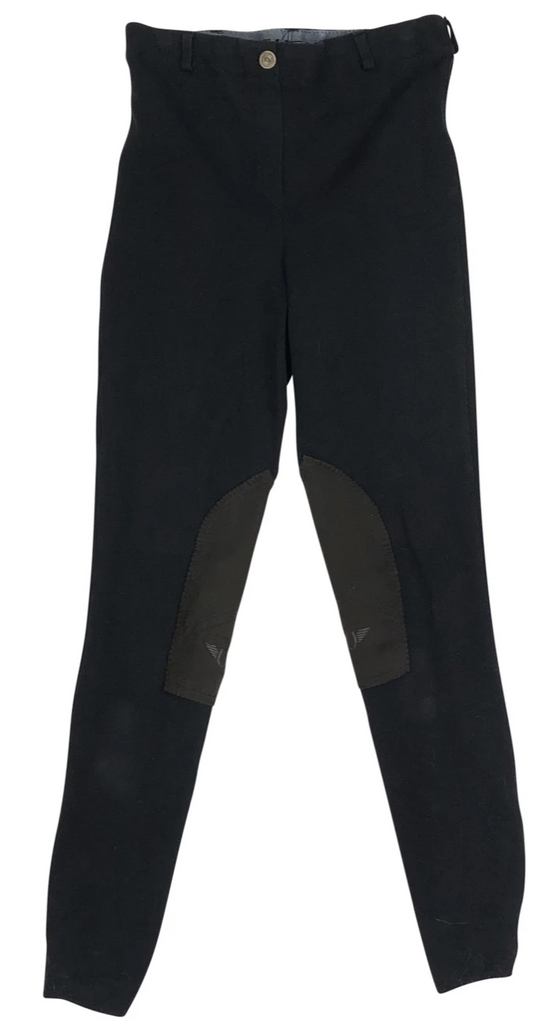 TuffRider Cotton Lowrise Pull On Breeches in Black - Women's 26