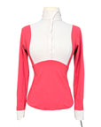 Horse Pilot 'Monica' Long Sleeve Show Shirt in Hot Pink - Women's XS