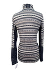 Kerrits Long Sleeve Winter Shirt in Grey/Navy Equestrian Aztec