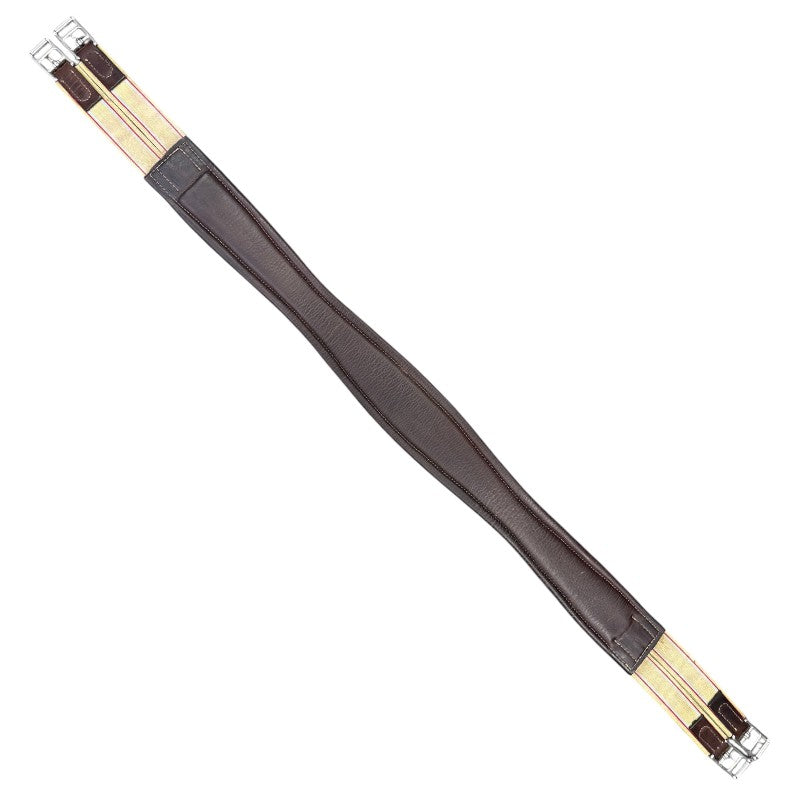 M. Toulouse Shaped Leather Girth in Brown