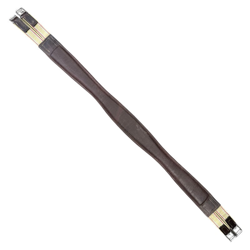 M. Toulouse Shaped Leather Girth in Brown
