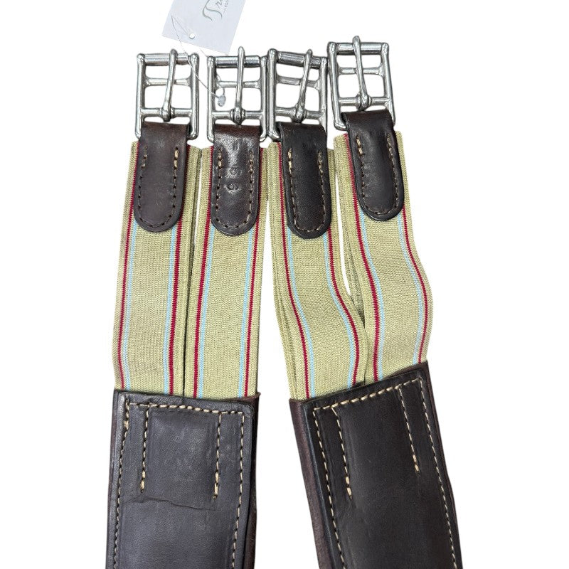 M. Toulouse Shaped Leather Girth in Brown