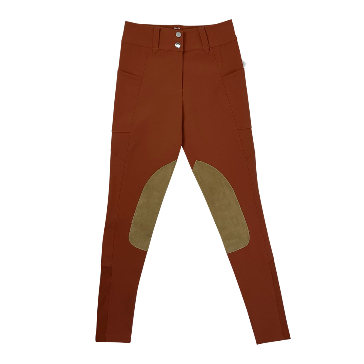 Free Ride Equestrian 'PRO' Knee Patch Breeches in Pumpkin