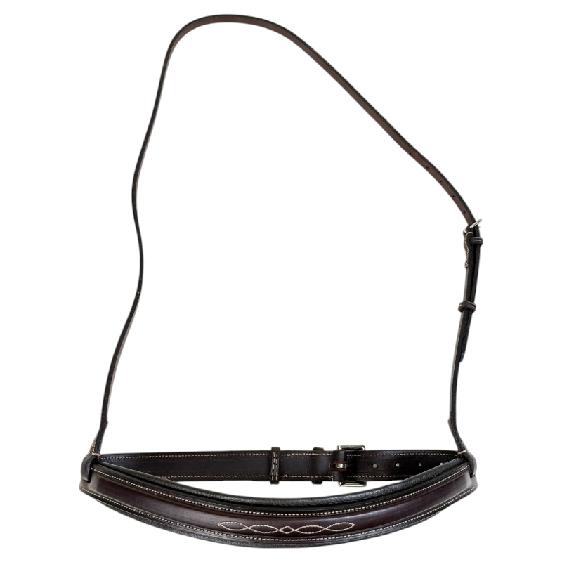 Edgewood Fancy Stitched Padded Noseband in Brown