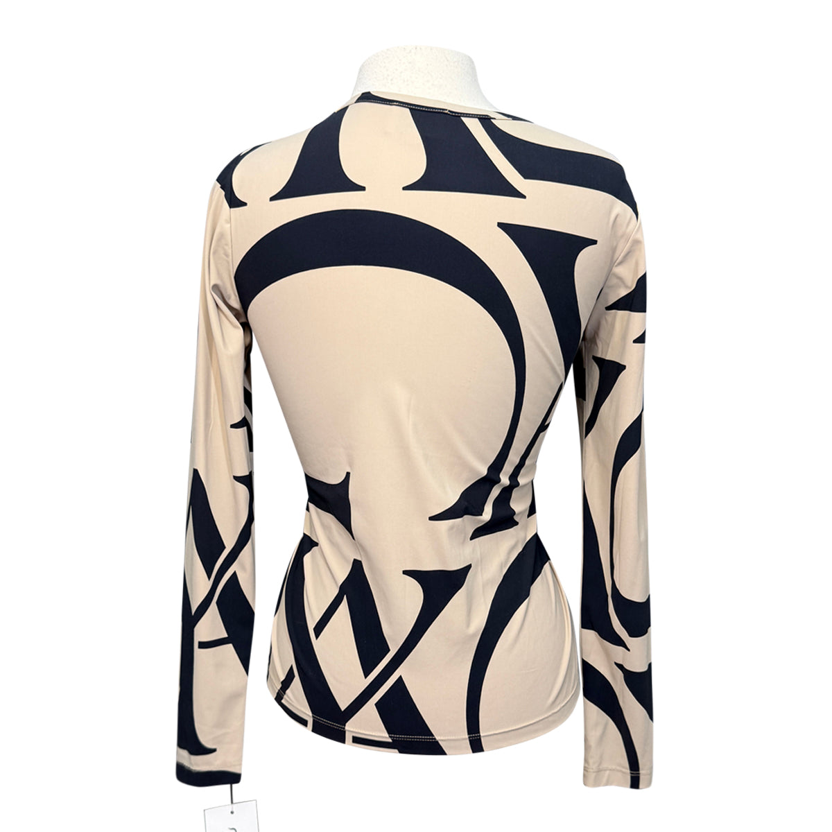 Yagya Monogram Long Sleeve Shirt in Beige/Black
