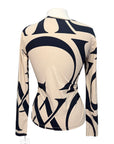 Yagya Monogram Long Sleeve Shirt in Beige/Black