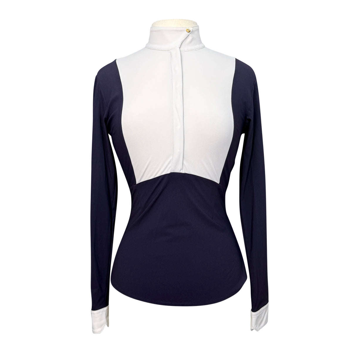 Horse Pilot 'Monica' Long Sleeve Show Shirt in Navy 