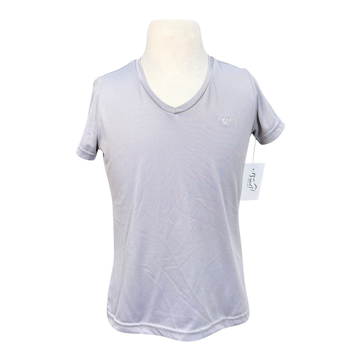 TuffRider &#39;Taylor&#39; EquiCool Short Sleeve V-Neck Tee in Lilac Grey