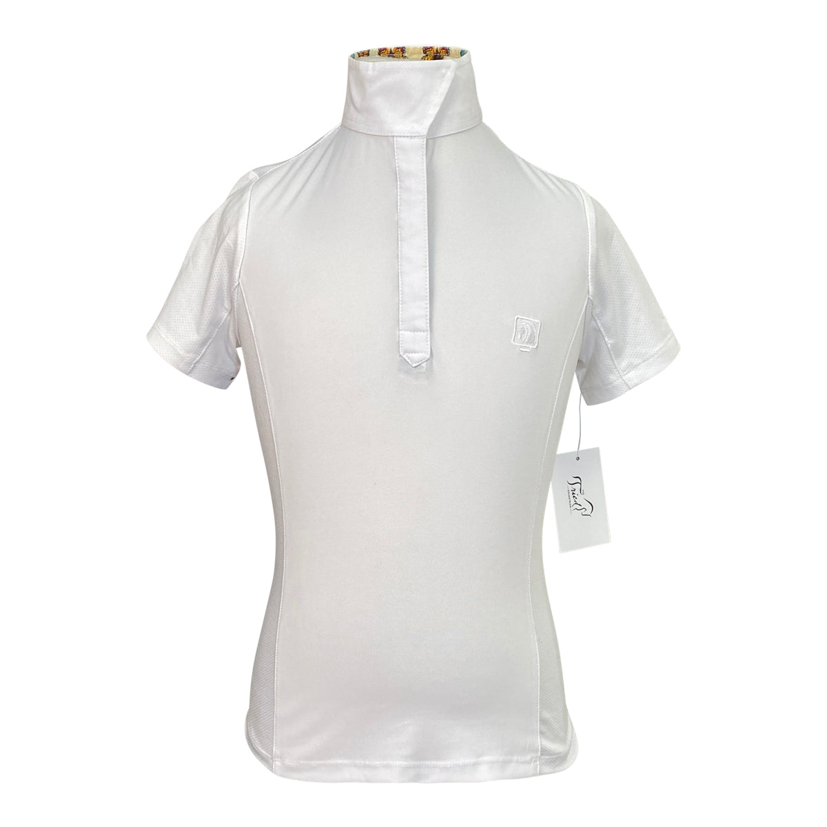 Romfh Competitor Short Sleeve Show Shirt in White/Butterflies