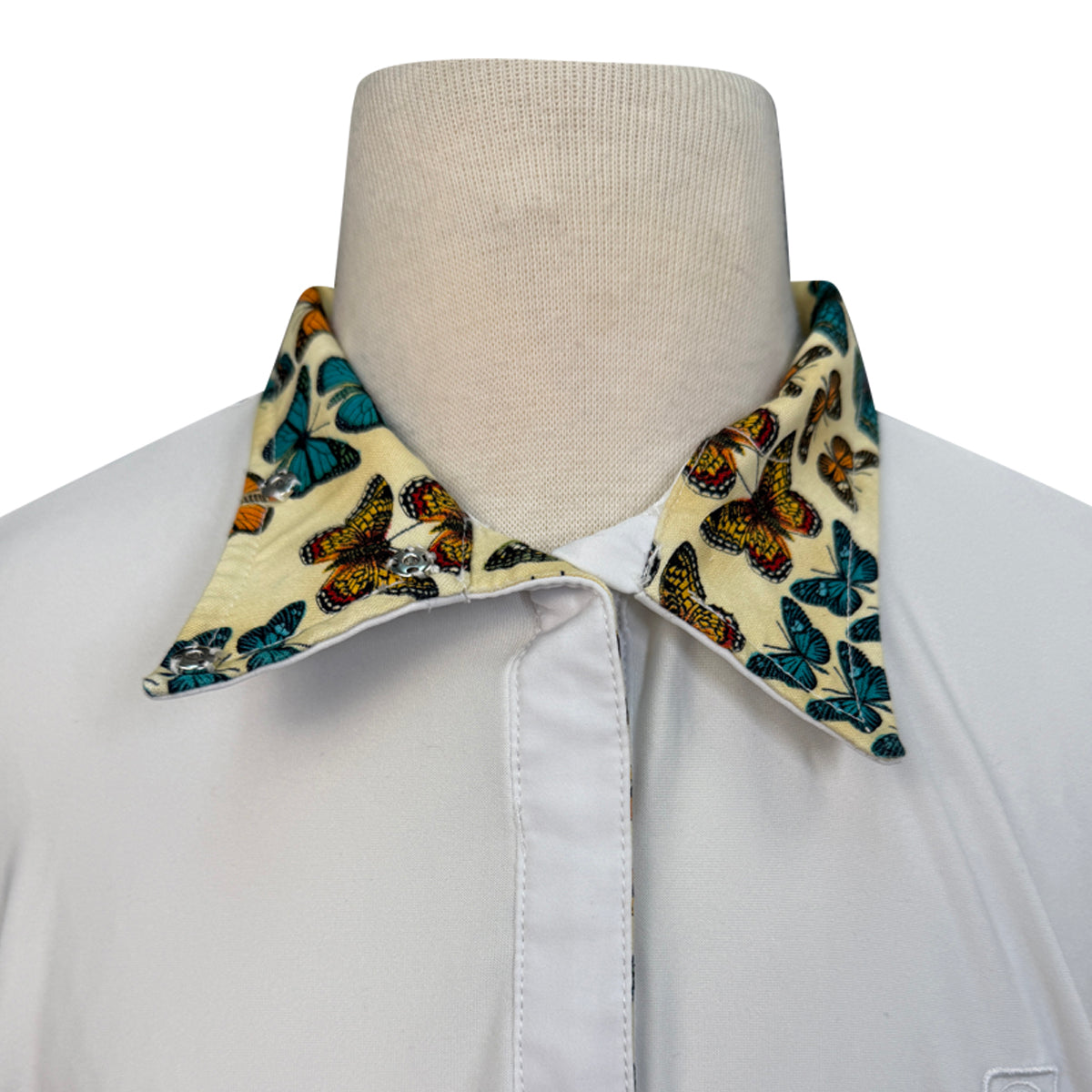 Romfh &#39;Sarah&#39; Long Sleeve Show Shirt in White/Butterflies