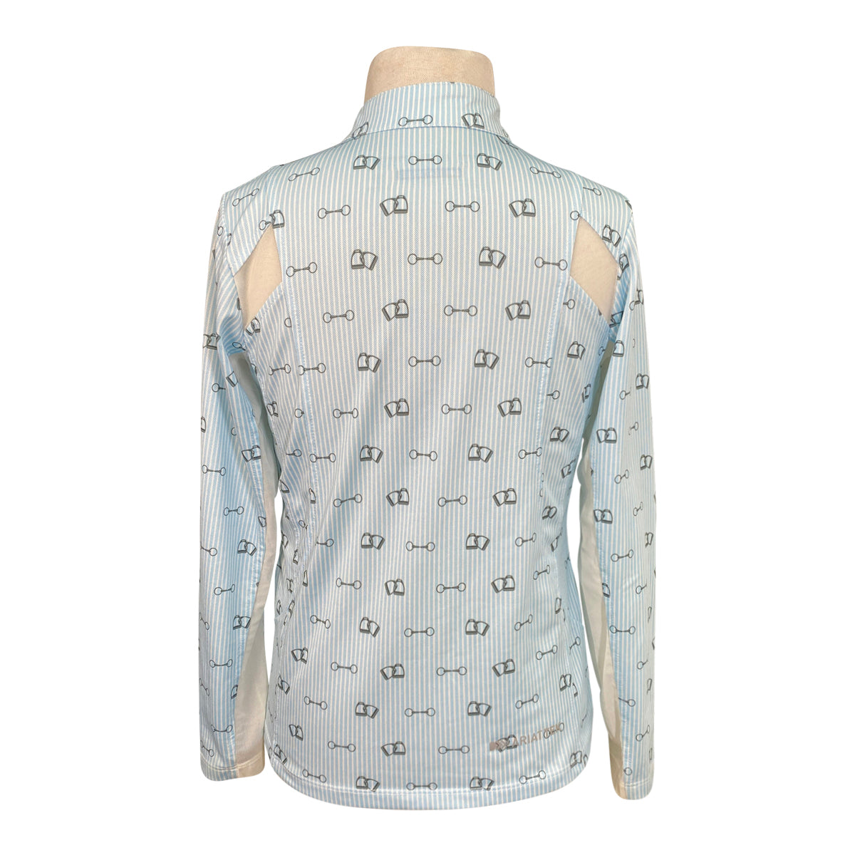 Ariat TEK Heat Series 1/4 Zip Long Sleeve Shirt in Light Blue/Bits