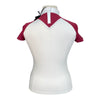 MakeBe 'Jane' Polo Show Shirt in Milk/Bordeaux