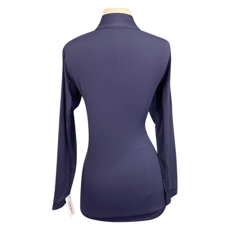 Back of Tailored Sportsman 'Ice Fil' Long Sleeve Shirt in Navy - Women's XS