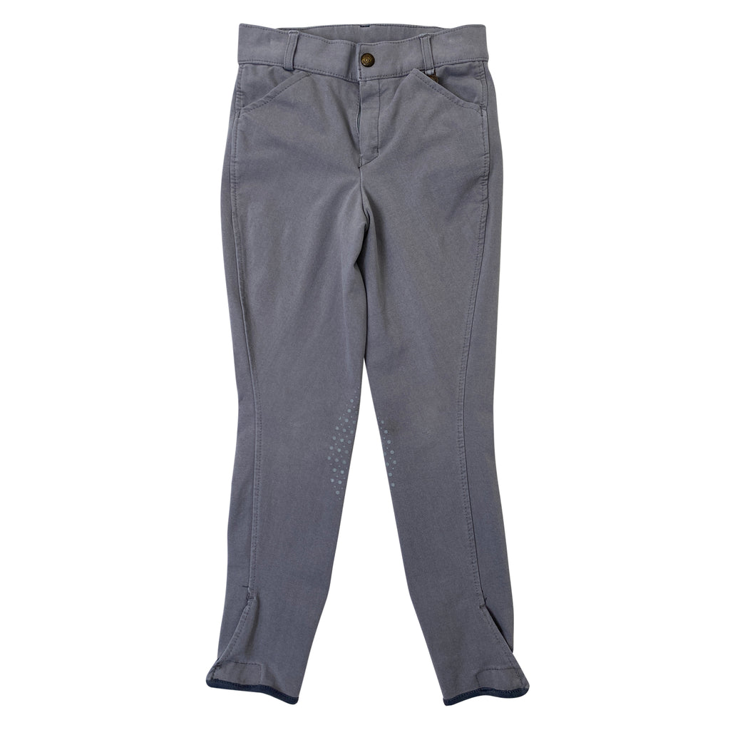 Ovation 'SoftFlex GripTek' Knee Patch Breeches in Light Grey - Children's 18