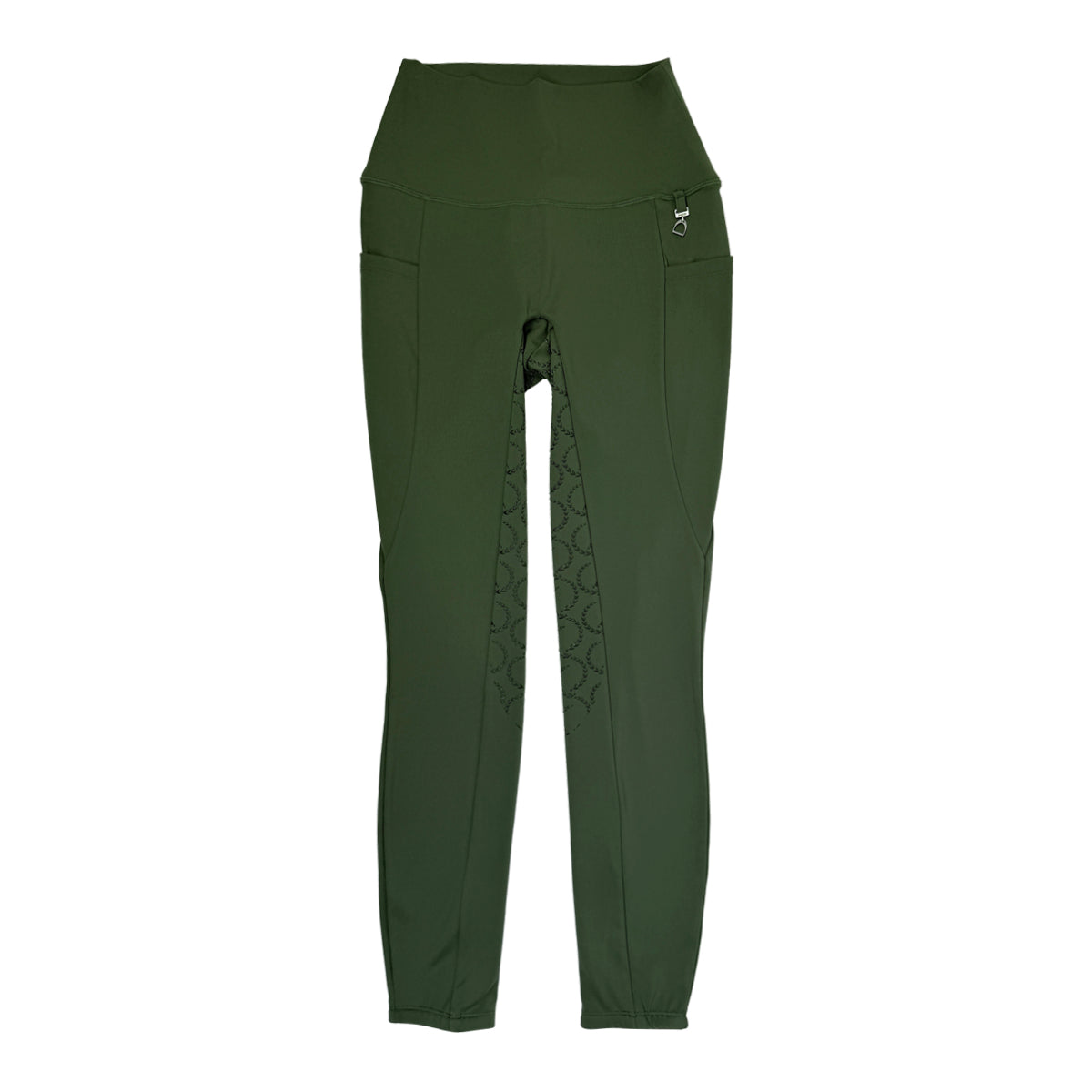 Horze Full Seat Grip Riding Tights in Army Green