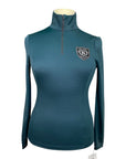 Asmar Equestrian 1/4 Zip Shirt in Green/Black