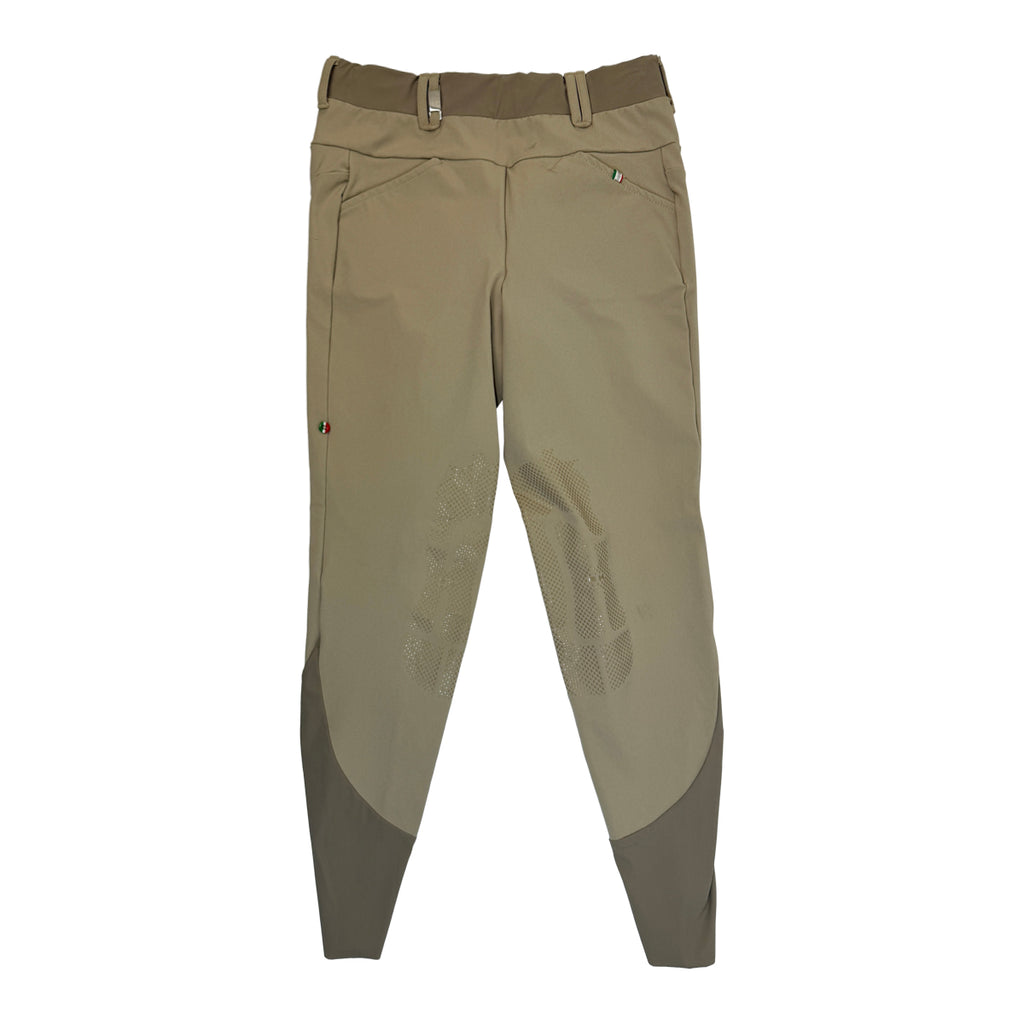 For Horses 'Pull On' Knee Patch Breech in Tan - Women's IT 42 (US 28)