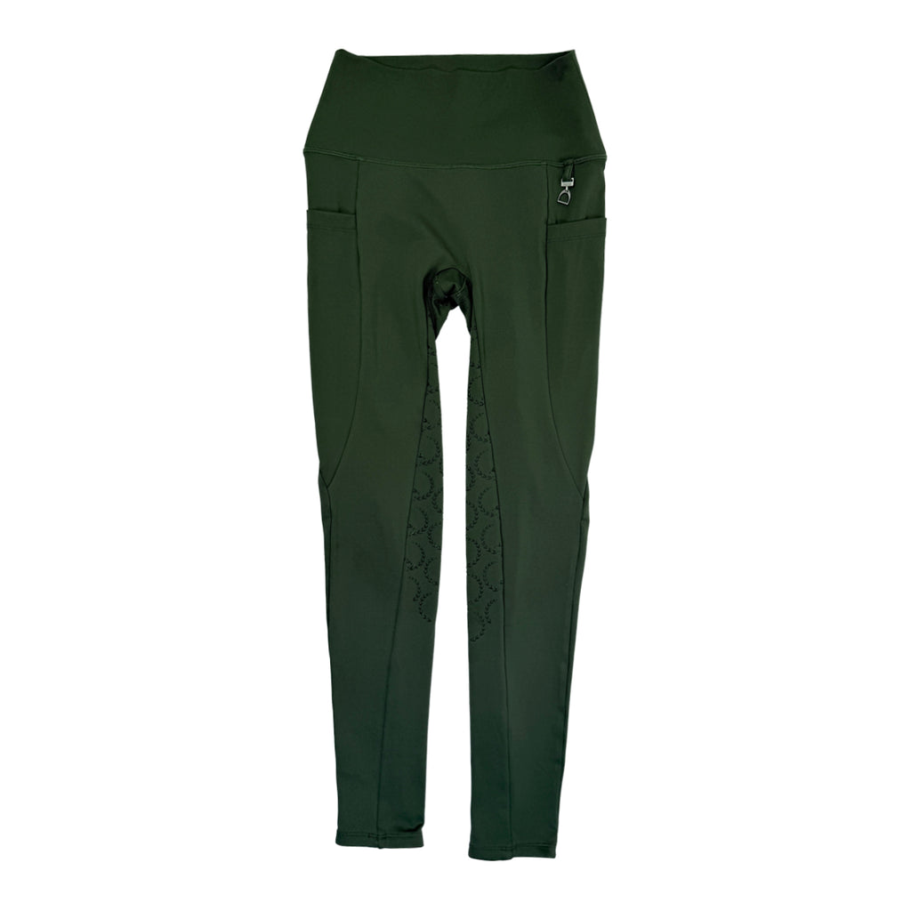 Horze Full Seat Grip Riding Tights in Army Green