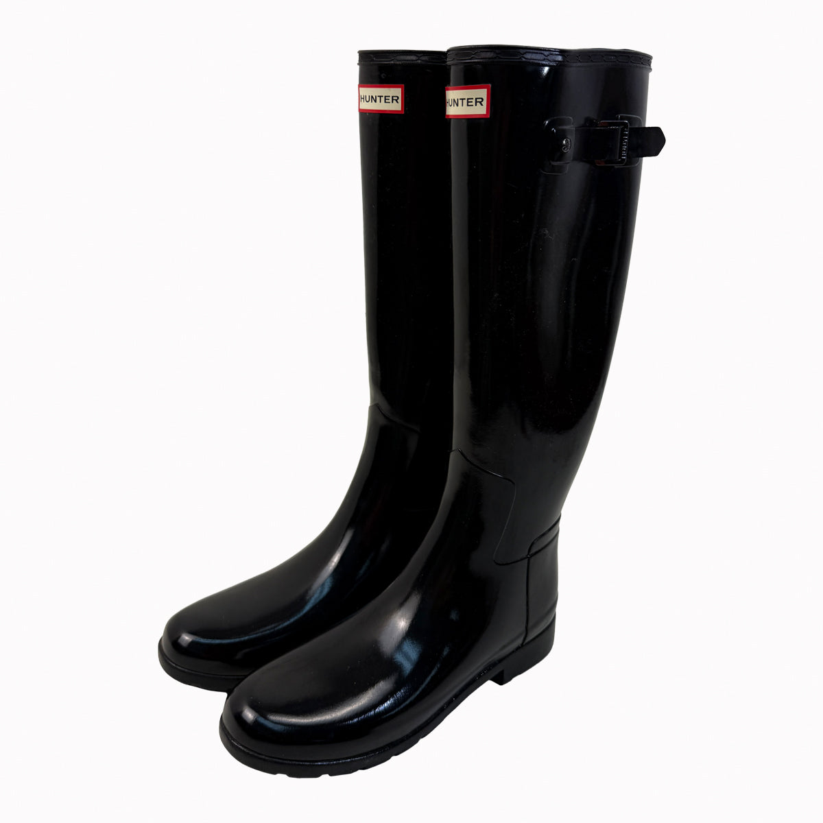 Hunter Original Tall Gloss Rain Boot in Black 