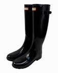 Hunter Original Tall Gloss Rain Boot in Black 