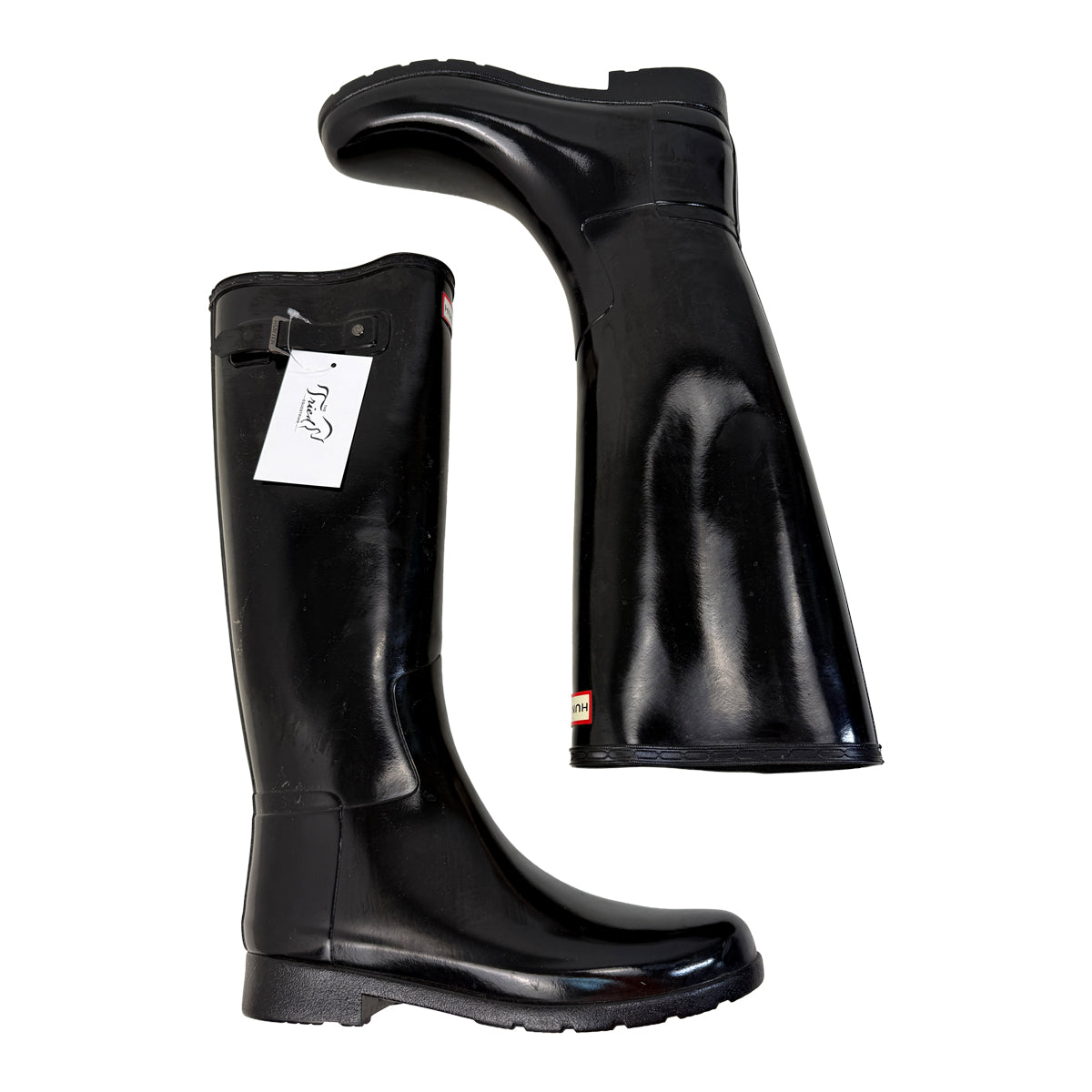 Hunter Original Tall Gloss Rain Boot in Black 