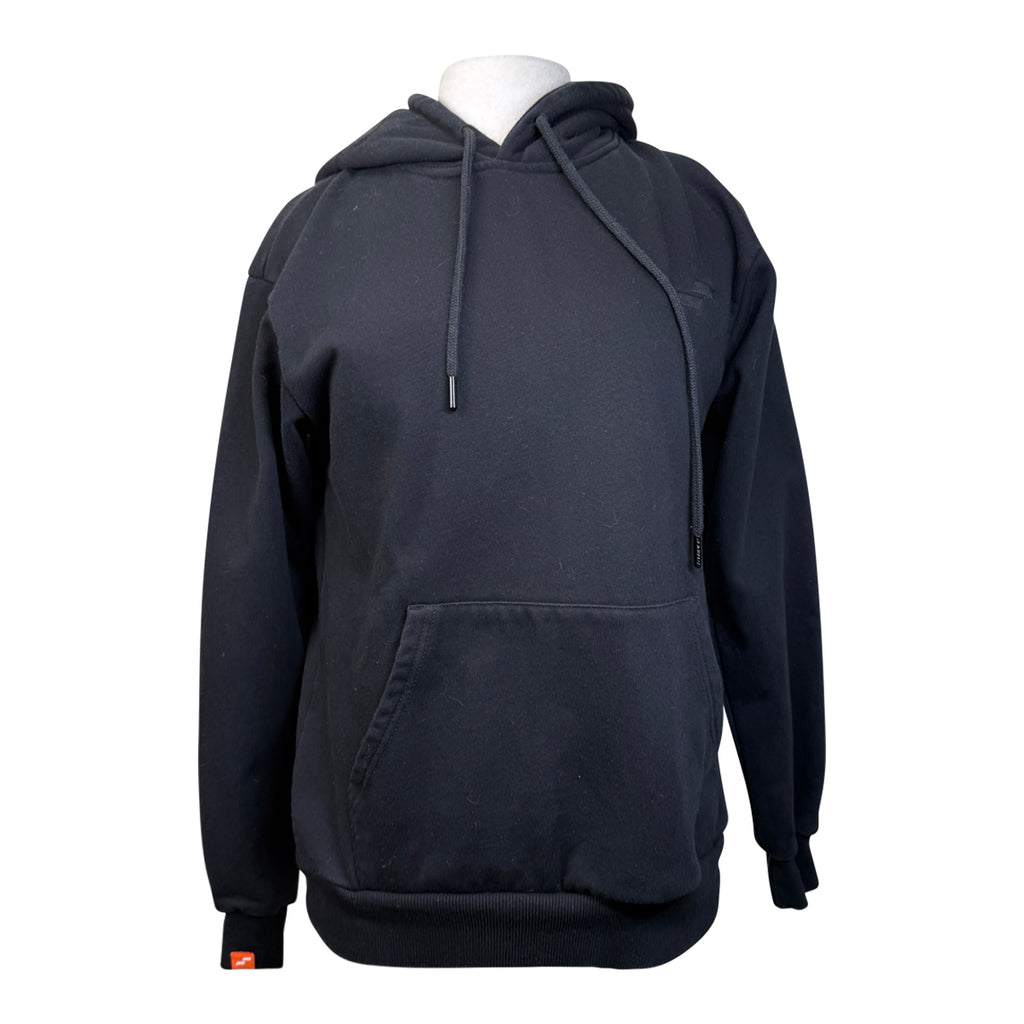 Struck Embossed Hoodie in Black