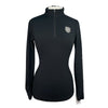 Asmar Equestrian 1/4 Zip Top in Black - Women's Medium