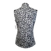 Kastel Lace Shoulder 1/4 Zip in Black/White Floral