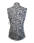 Kastel Lace Shoulder 1/4 Zip in Black/White Floral