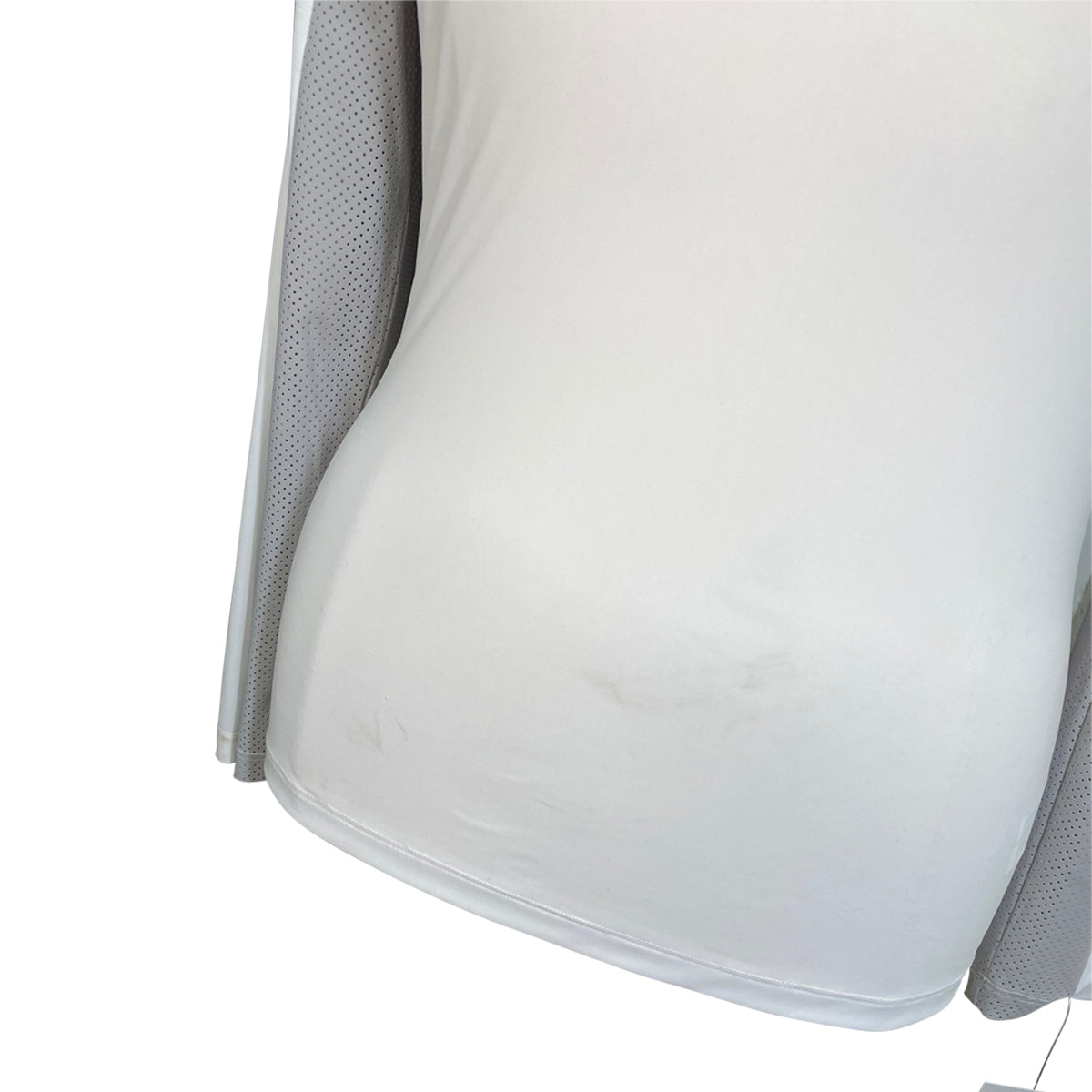 Cavalleria Toscana Perforated Panel Show Shirt in White/Grey Panels