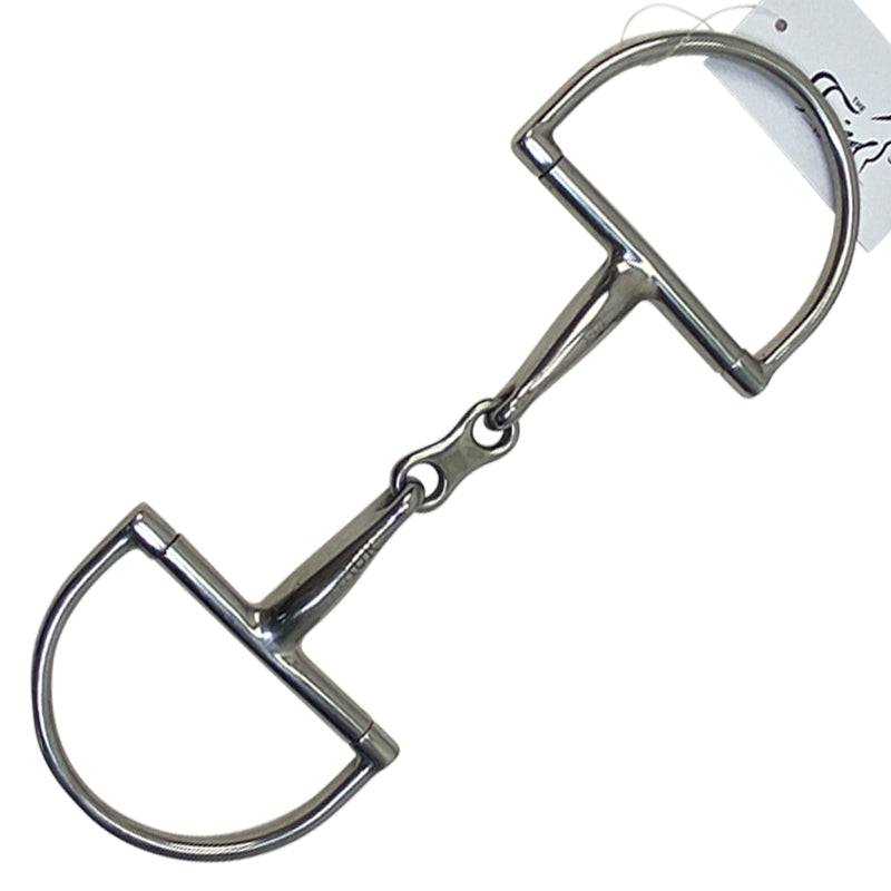 Centaur French Link Hunter Dee Ring Snaffle Bit in Stainless Steel - 5.5"