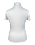 RG Jersey Zip Competition Polo in White 