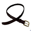 Tory Leather Braided Belt in Brown 
